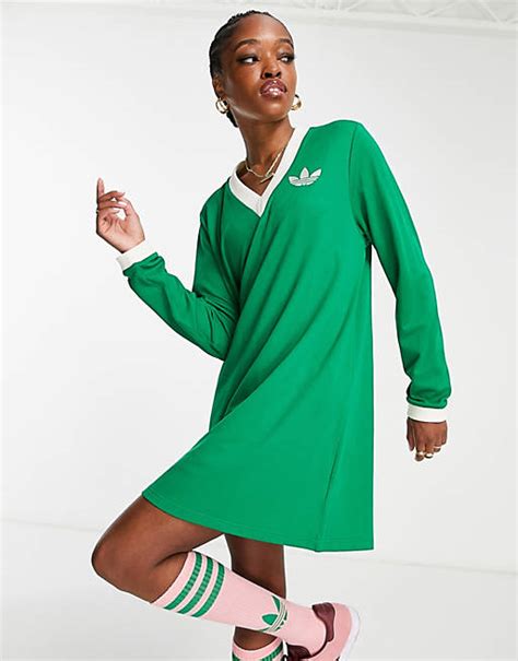 jurk adidas groen|ADIDAS ORIGINALS Jurk ' Adicolor ' in Groen .